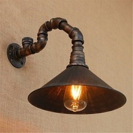 Acabamento em óxido preto rústico Country Lodge para arandelas de parede com luz ambiente