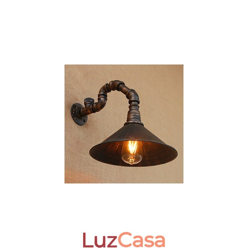 Acabamento em óxido preto rústico Country Lodge para arandelas de parede com luz ambiente
