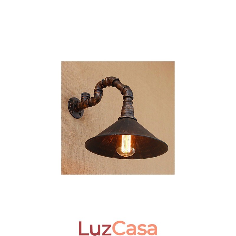 Acabamento em óxido preto rústico Country Lodge para arandelas de parede com luz ambiente