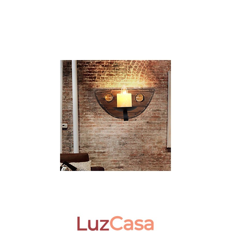 Pintura rústica de chalé para arandelas de parede com luz ambiente estilo mini