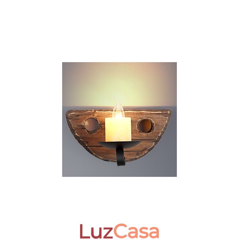 Pintura rústica de chalé para arandelas de parede com luz ambiente estilo mini