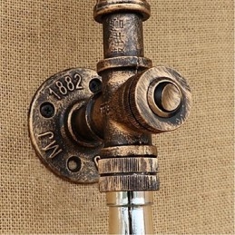 Retro American Village Creative Industry Wind Designer Garrafa de Água Luminária de Parede Luz de Parede Cinza