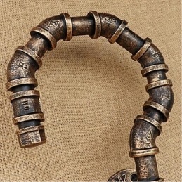 Retro American Village Creative Industry Wind Designer Garrafa de Água Luminária de Parede Luz de Parede Cinza