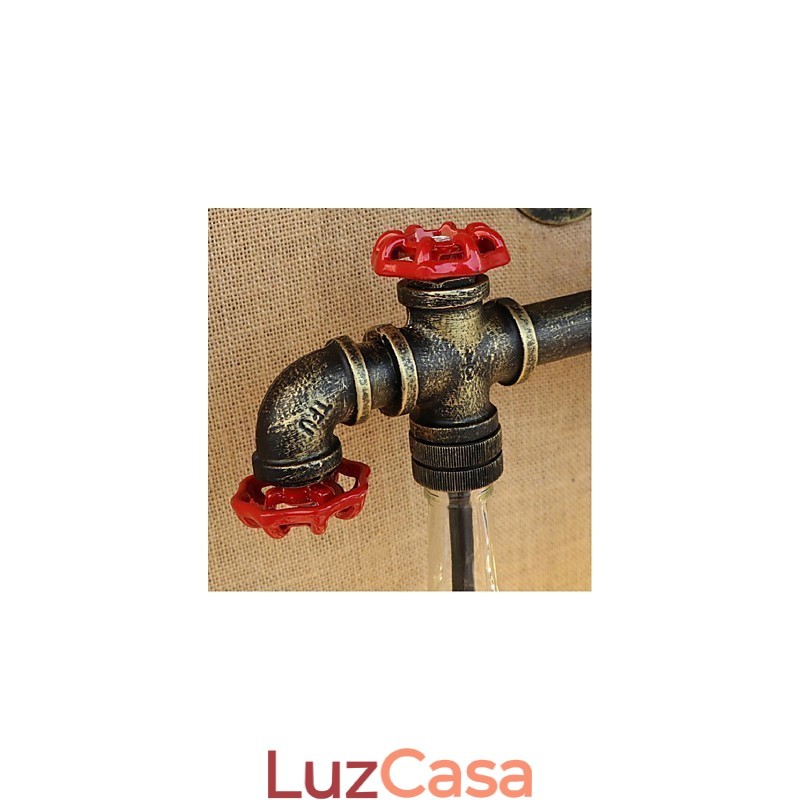 Interruptor de vento industrial retrô Garrafa de água Lâmpada de parede Luz de parede Âmbar