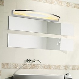 Iluminação de banheiro super longa e moderna, luminária de parede de metal contemporânea