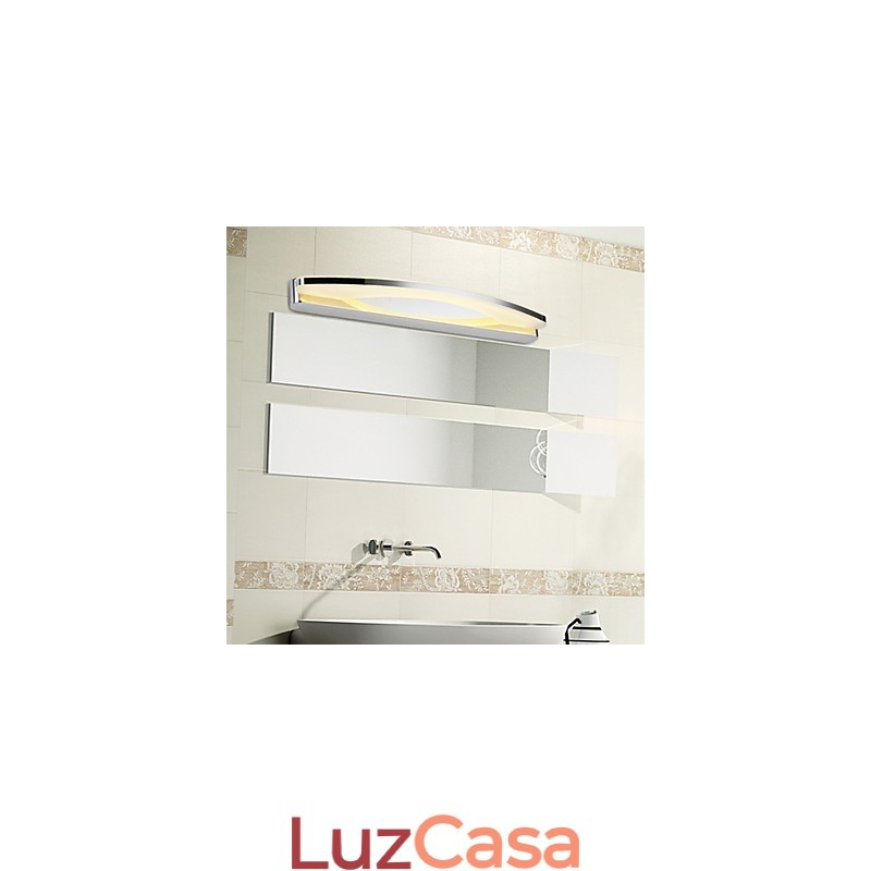 Iluminação de banheiro super longa e moderna, luminária de parede de metal contemporânea