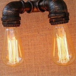 Pintura rústica de chalé para arandelas de parede com luz ambiente