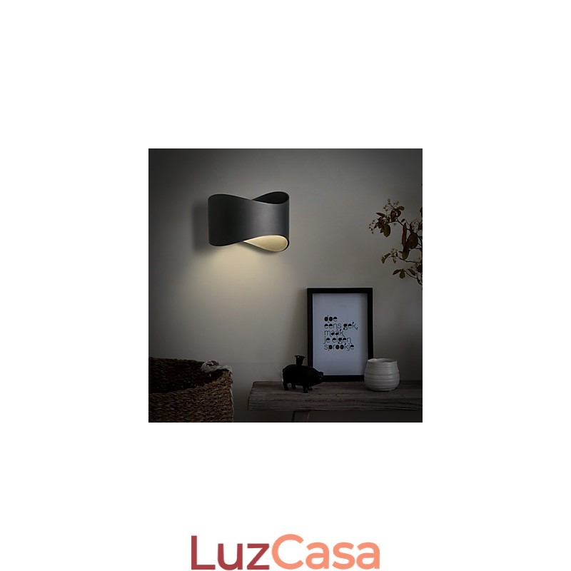 Acabamento em óxido preto contemporâneo moderno para arandelas de parede estilo mini com luz ambiente