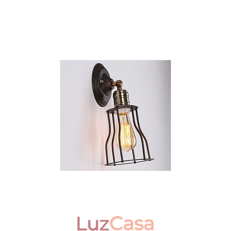 Luminárias de parede de metal estilo industrial retrô para restaurante, café, mini arandelas de parede