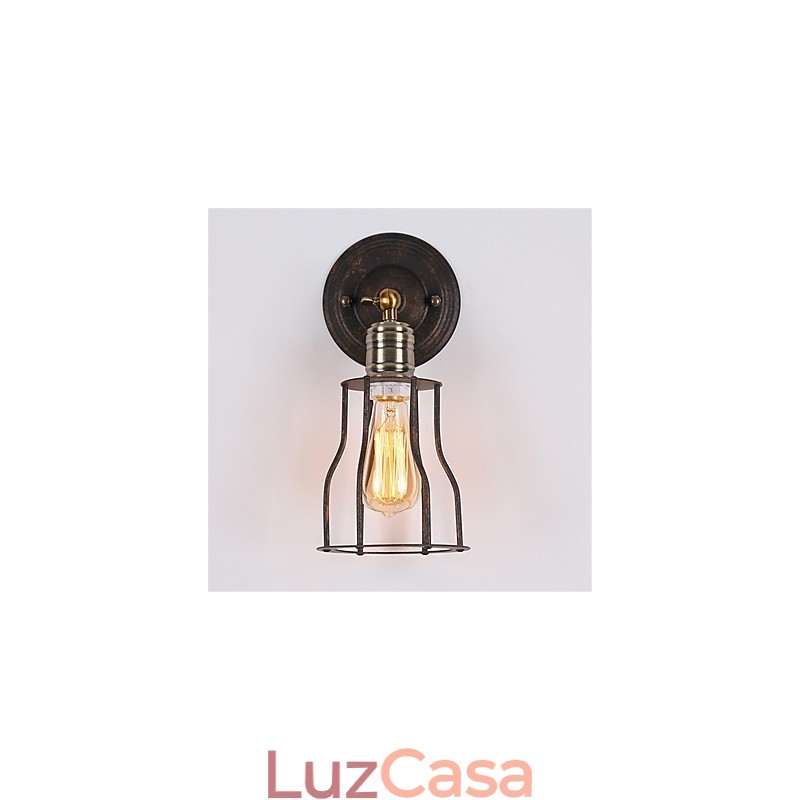 Luminárias de parede de metal estilo industrial retrô para restaurante, café, mini arandelas de parede