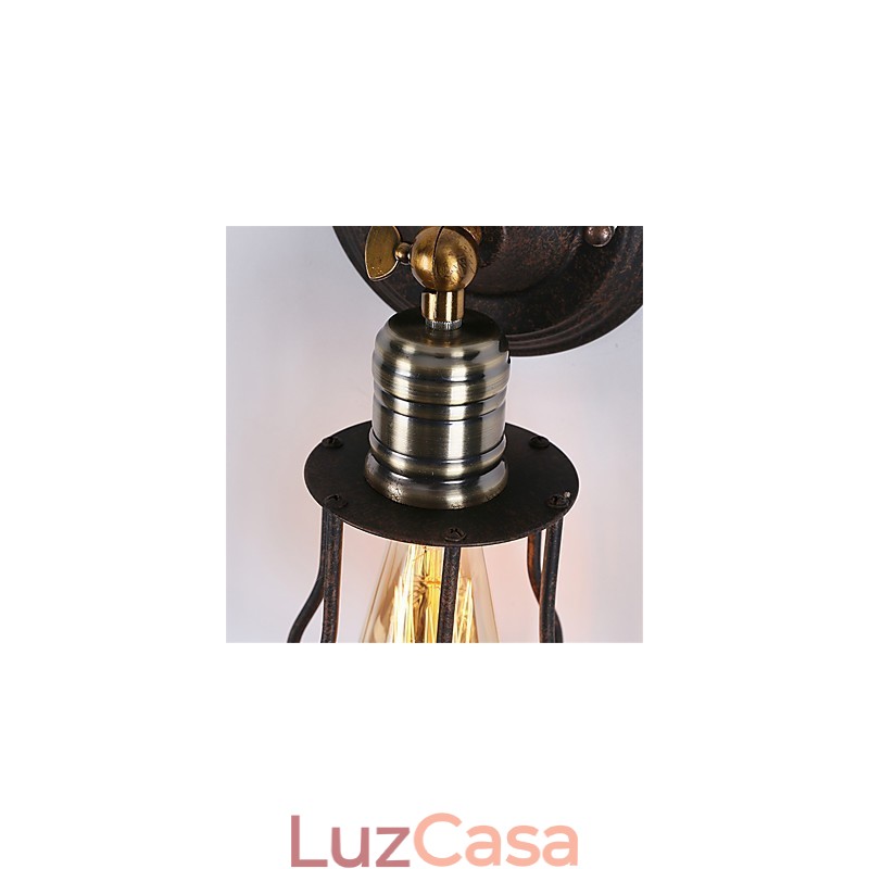 Luminárias de parede de metal estilo industrial retrô para restaurante, café, mini arandelas de parede