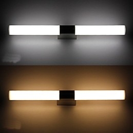 Lâmpada de espelho de alta qualidade Luzes de banheiro 85 265V Luzes de parede de aço inoxidável e acrílico Iluminação de maquiagem
