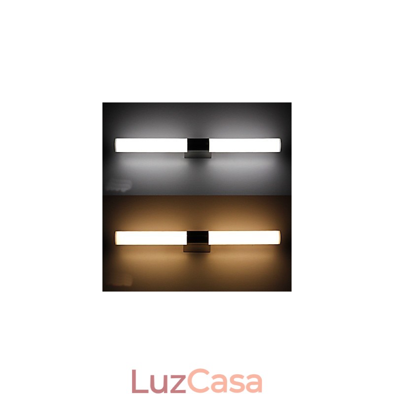 Lâmpada de espelho de alta qualidade Luzes de banheiro 85 265V Luzes de parede de aço inoxidável e acrílico Iluminação de maquiagem
