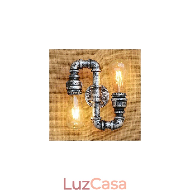Pintura retrô country para apliques de parede com luz ambiente e braço oscilante