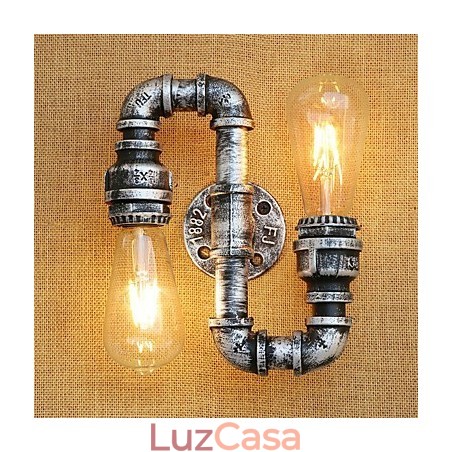 Pintura retrô country para apliques de parede com luz ambiente e braço oscilante Pintura retrô country para apliques de parede com luz ambiente e braço oscilante