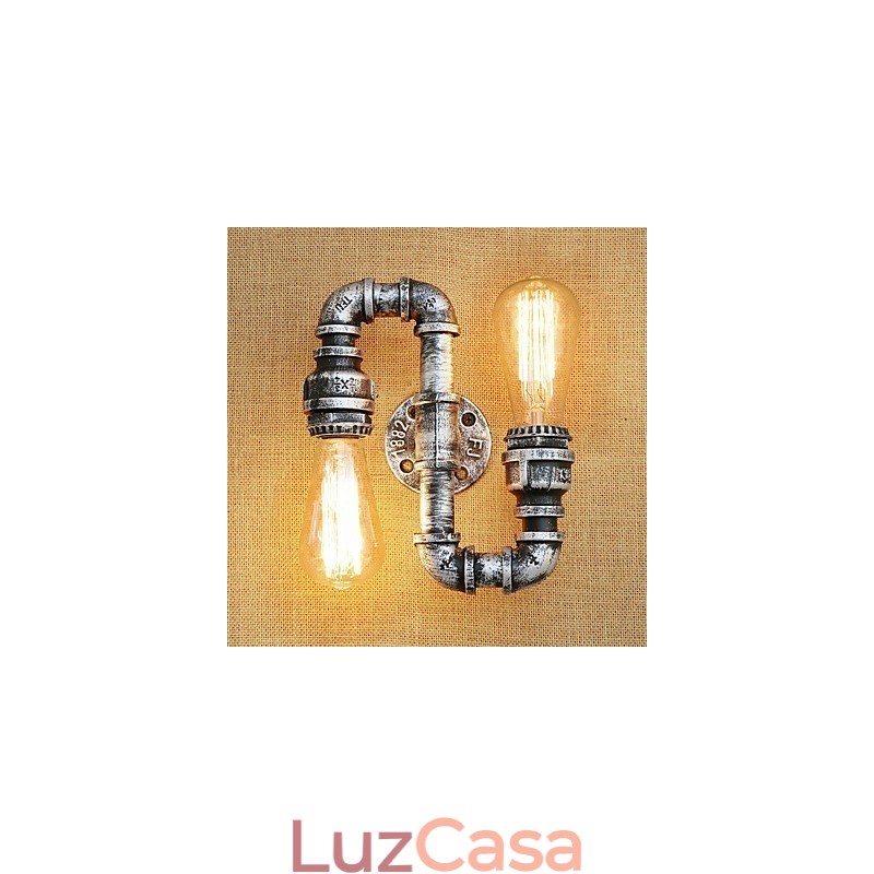 Pintura retrô country para apliques de parede com luz ambiente e braço oscilante