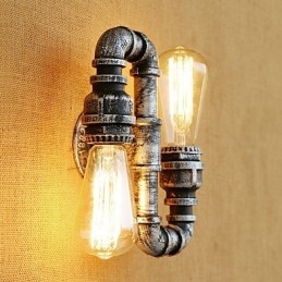 Pintura retrô country para apliques de parede com luz ambiente e braço oscilante