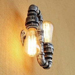 Pintura retrô country para apliques de parede com luz ambiente e braço oscilante