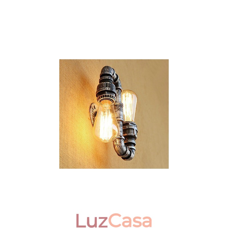 Pintura retrô country para apliques de parede com luz ambiente e braço oscilante