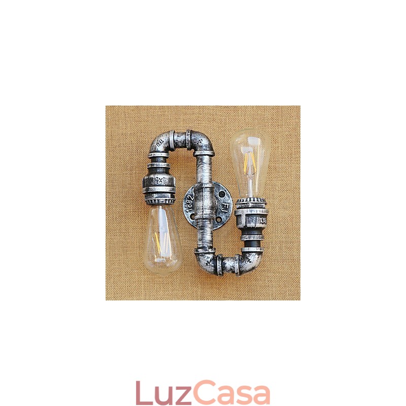 Pintura retrô country para apliques de parede com luz ambiente e braço oscilante