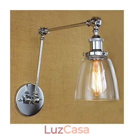 Lodge rústico Country Retro galvanizado com recurso para braço ajustável em altura e ângulo, proteção ocular Lodge rústico Country Retro galvanizado com recurso para braço ajustável em altura e ângulo, proteção ocular