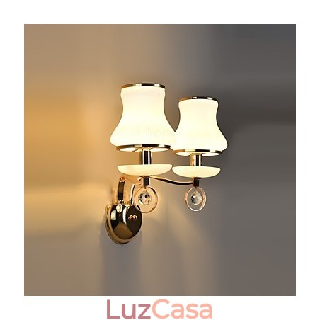 Recurso eletrogalvanizado contemporâneo moderno para arandelas de parede de luz ambiente de cristal Recurso eletrogalvanizado contemporâneo moderno para arandelas de parede de luz ambiente de cristal