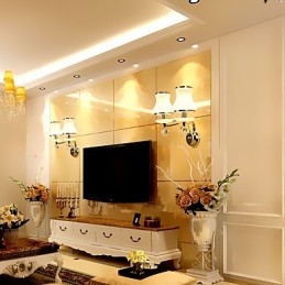 Recurso eletrogalvanizado contemporâneo moderno para arandelas de parede de luz ambiente de cristal
