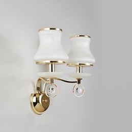 Recurso eletrogalvanizado contemporâneo moderno para arandelas de parede de luz ambiente de cristal