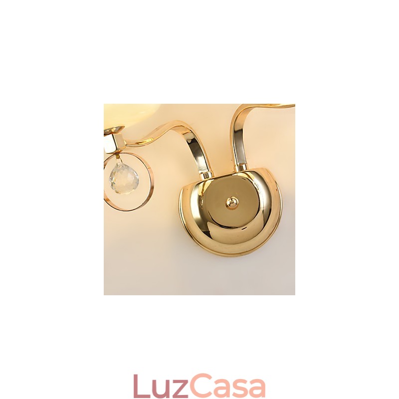 Recurso eletrogalvanizado contemporâneo moderno para arandelas de parede de luz ambiente de cristal