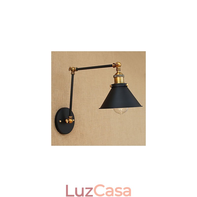 Luminária de parede industrial vintage de latão, luminária de parede, iluminação doméstica, decoração interna, luminária de parede