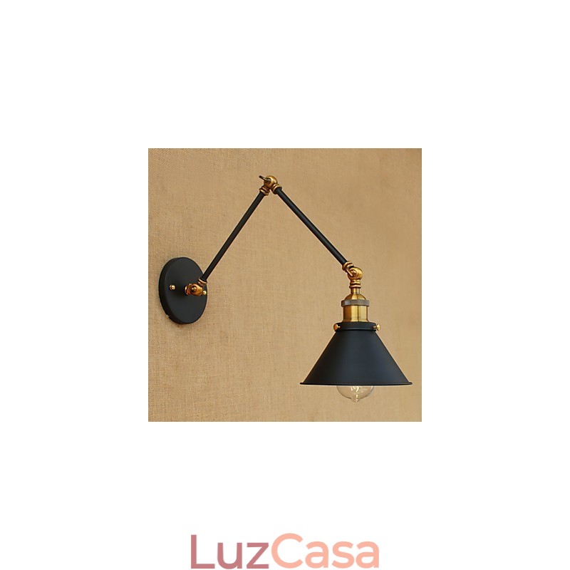 Luminária de parede industrial vintage de latão, luminária de parede, iluminação doméstica, decoração interna, luminária de parede
