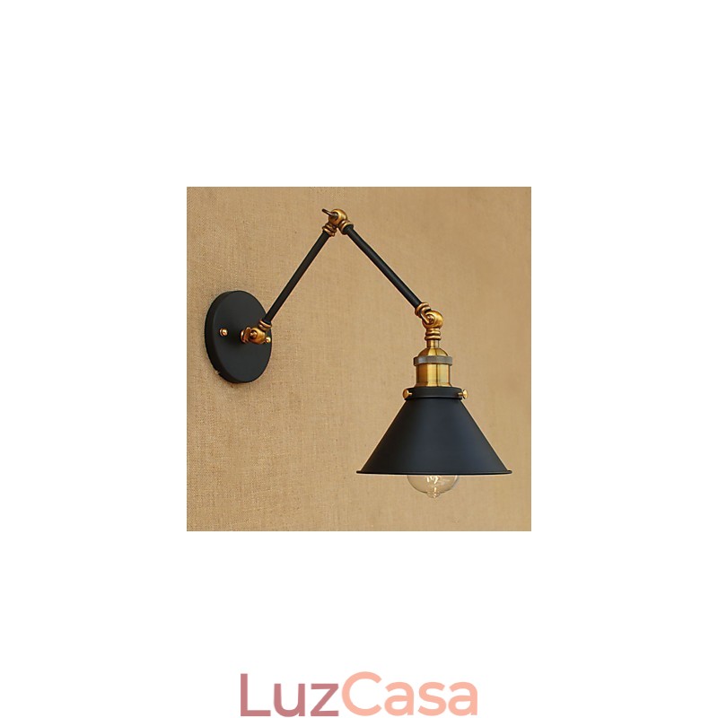 Luminária de parede industrial vintage de latão, luminária de parede, iluminação doméstica, decoração interna, luminária de parede