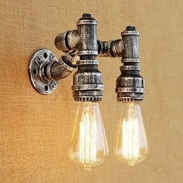 Pintura retrô country para apliques de parede com luz ambiente e braço oscilante