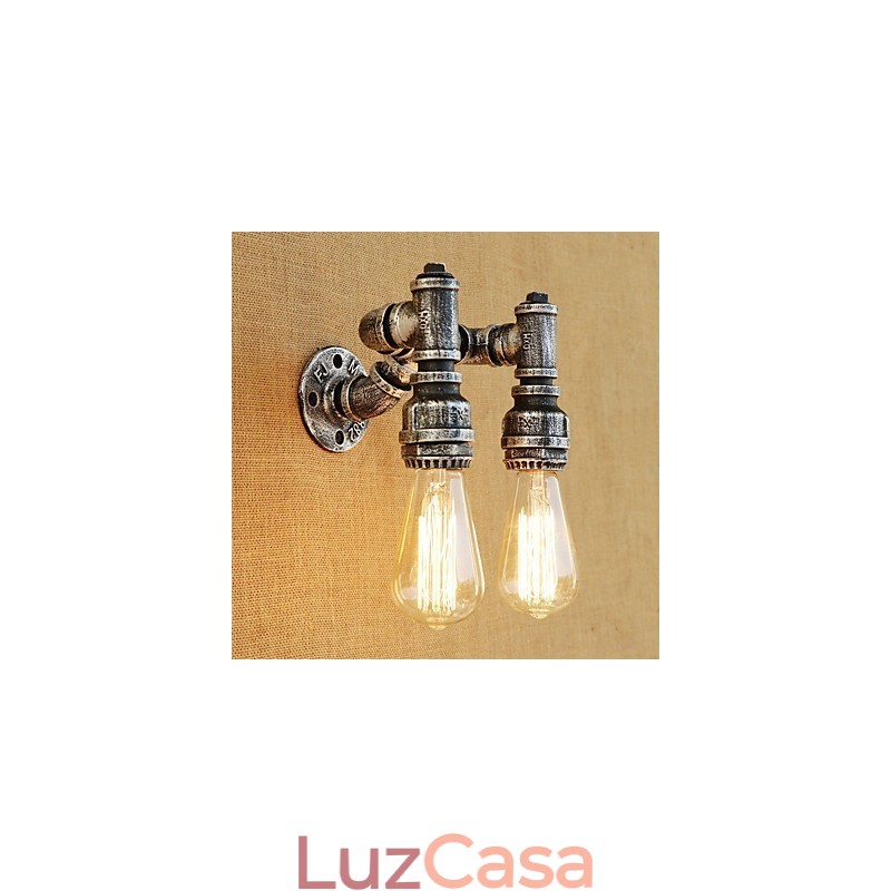 Pintura retrô country para apliques de parede com luz ambiente e braço oscilante