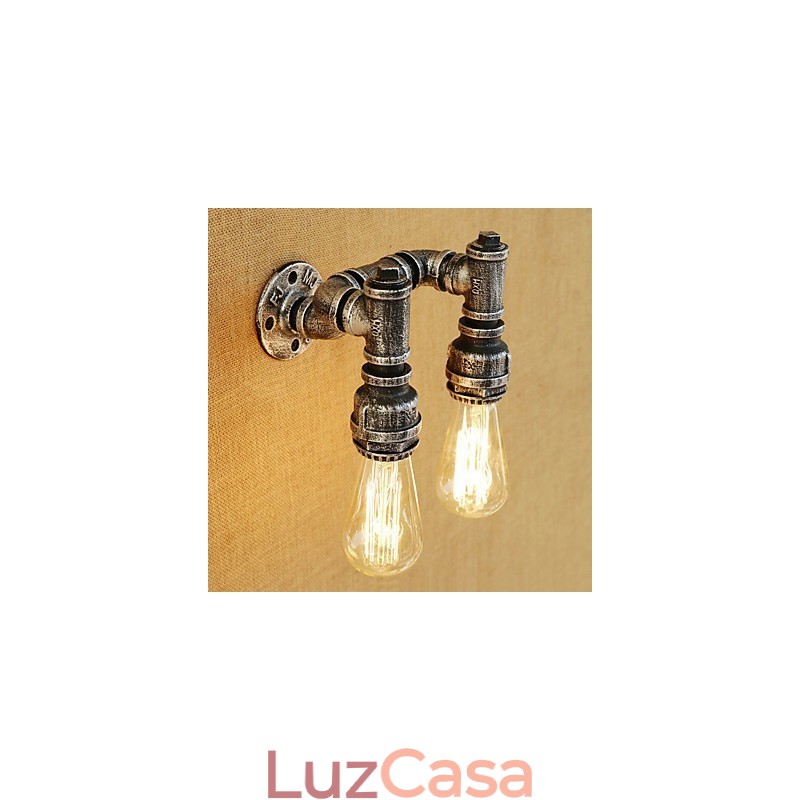 Pintura retrô country para apliques de parede com luz ambiente e braço oscilante