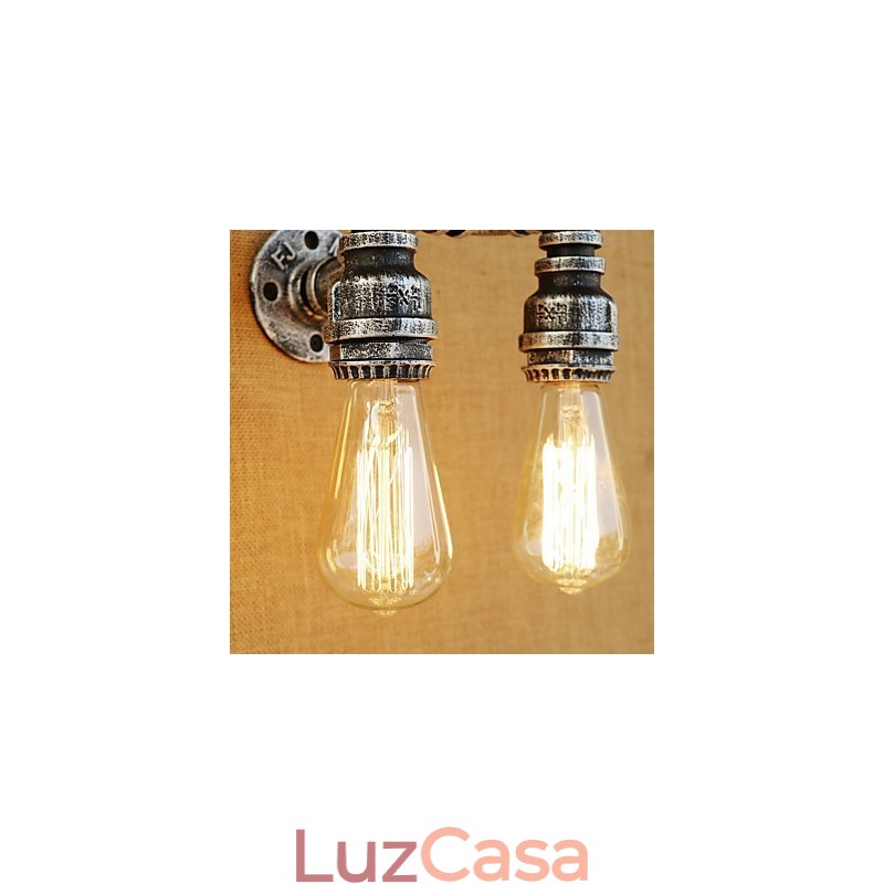 Pintura retrô country para apliques de parede com luz ambiente e braço oscilante
