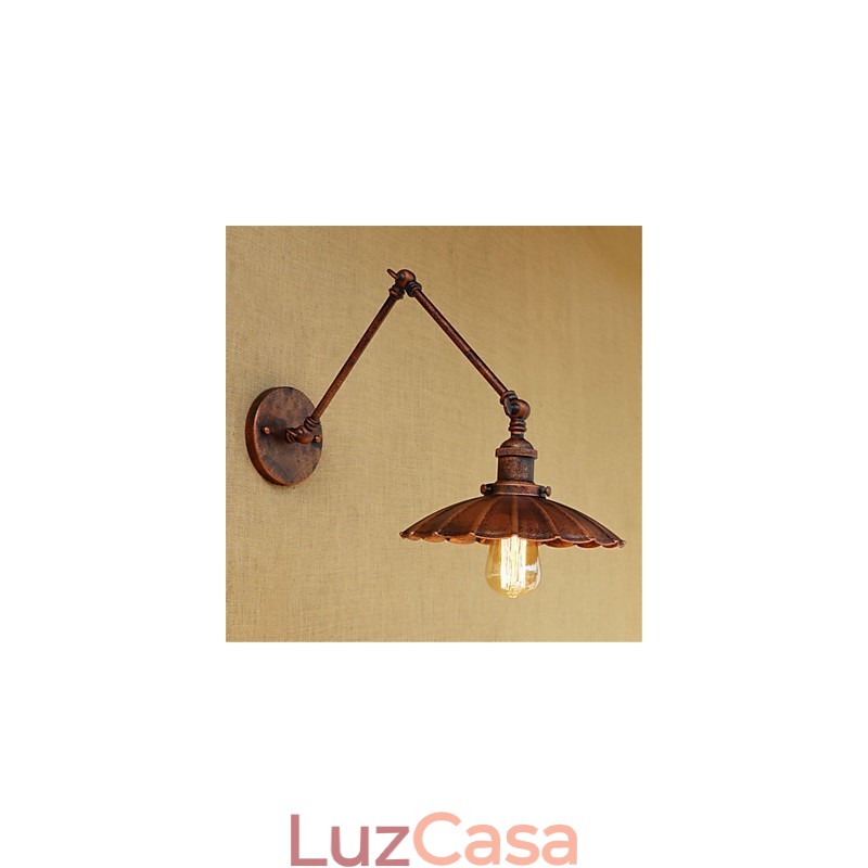 Pintura rústica estilo chalé country retrô para balanço com braço oscilante estilo mini e luz ambiente