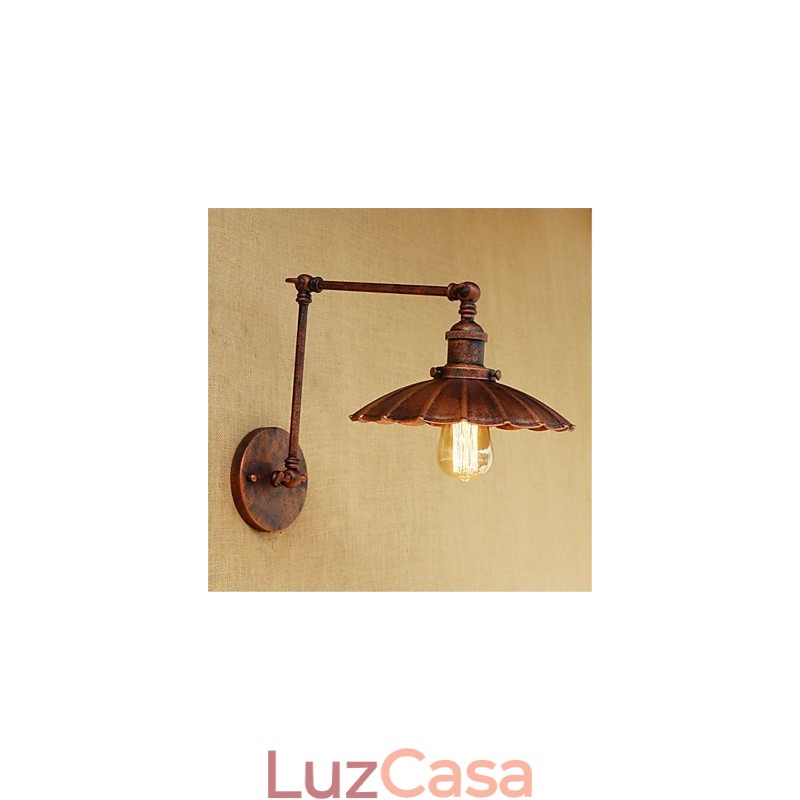 Pintura rústica estilo chalé country retrô para balanço com braço oscilante estilo mini e luz ambiente