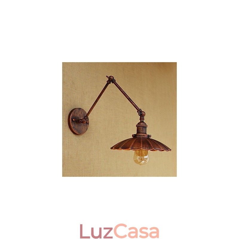 Pintura rústica estilo chalé country retrô para balanço com braço oscilante estilo mini e luz ambiente