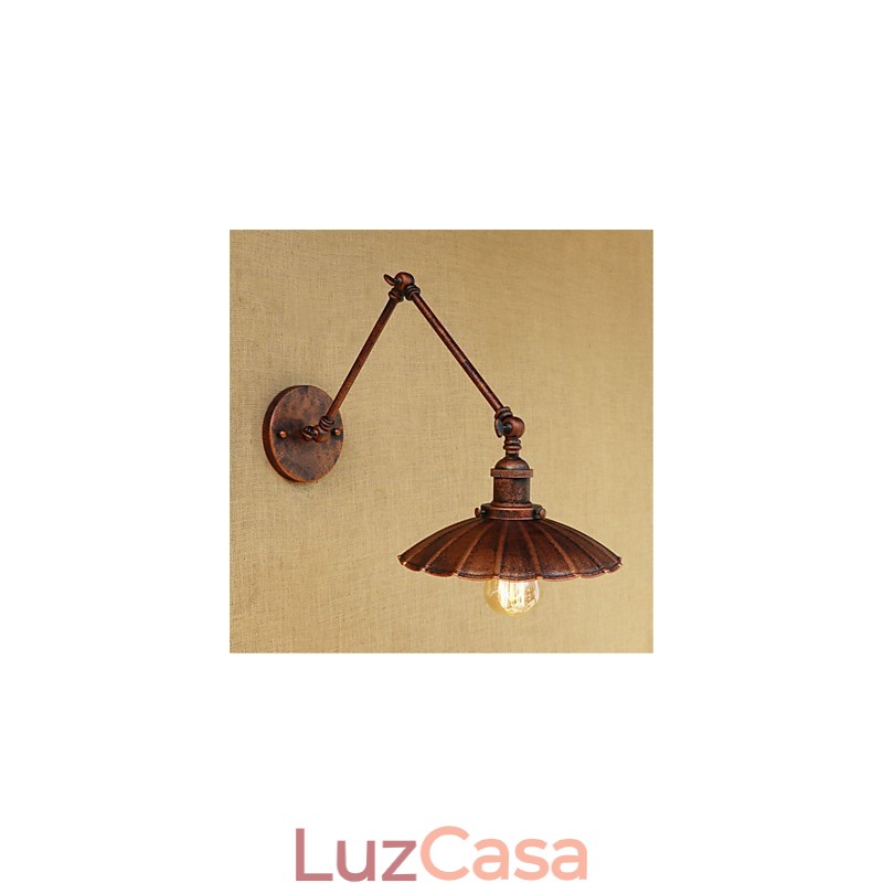 Pintura rústica estilo chalé country retrô para balanço com braço oscilante estilo mini e luz ambiente