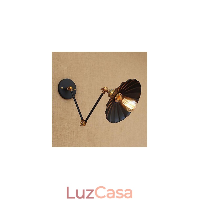 Pintura rústica estilo chalé country retrô para balanço com braço oscilante estilo mini e luz ambiente