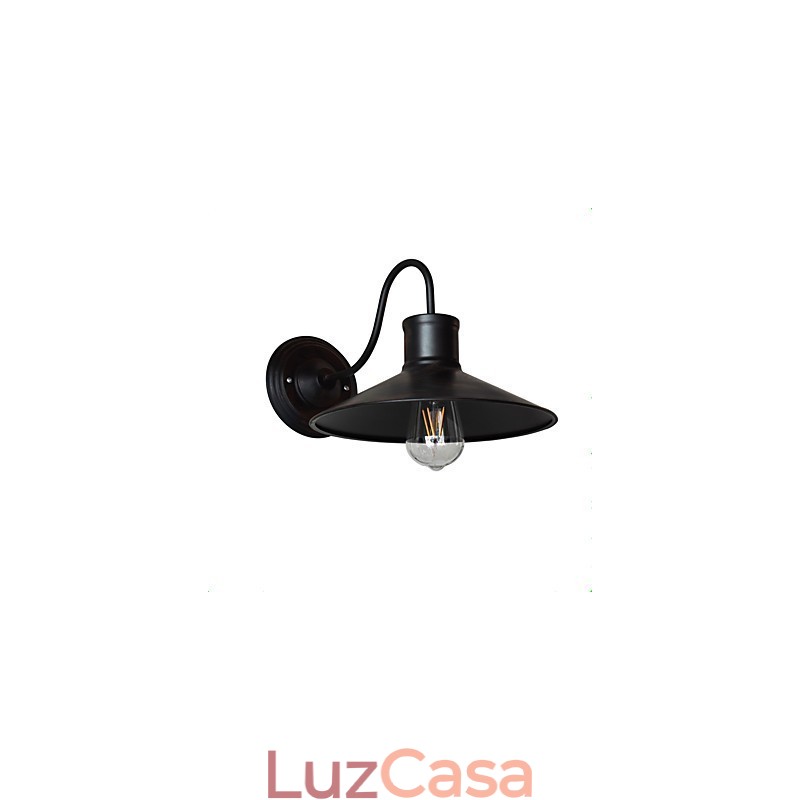 Luminária de parede Arandelas de parede Luminária de parede de ferro Lâmpada de parede sabre de luz preta muda na parede