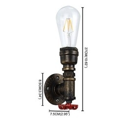 Arandelas de parede rústicas tradicionais clássicas de latão antigo para iluminação ambiente