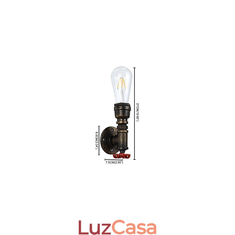Arandelas de parede rústicas tradicionais clássicas de latão antigo para iluminação ambiente