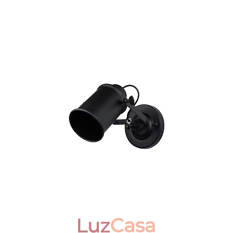 Luminária de parede de aço pintado, decoração de café americano preto e branco, luminária de parede retrô, lâmpada de sabre de luz na parede
