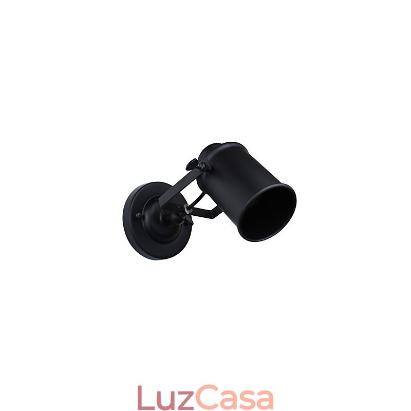 Luminária de parede de aço pintado, decoração de café americano preto e branco, luminária de parede retrô, lâmpada de sabre de luz na parede