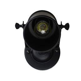Luminária de parede de aço pintado, decoração de café americano preto e branco, luminária de parede retrô, lâmpada de sabre de luz na parede