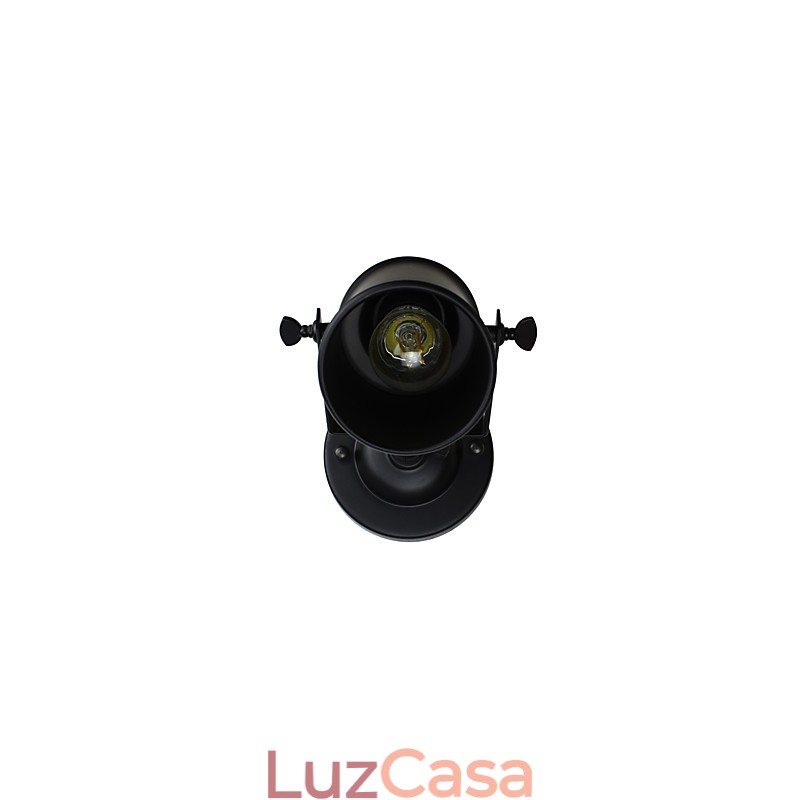 Luminária de parede de aço pintado, decoração de café americano preto e branco, luminária de parede retrô, lâmpada de sabre de luz na parede