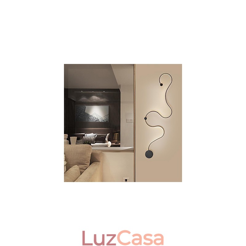 Apliques de parede Moderno Contemporâneo Pintura Característica Alumínio Luz de parede para Quarto Escada Sala de estar Lâmpada