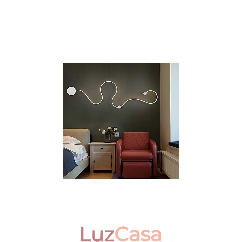 Apliques de parede Moderno Contemporâneo Pintura Característica Alumínio Luz de parede para Quarto Escada Sala de estar Lâmpada